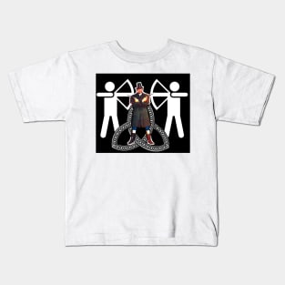 Armed boy and people with arrows Kids T-Shirt